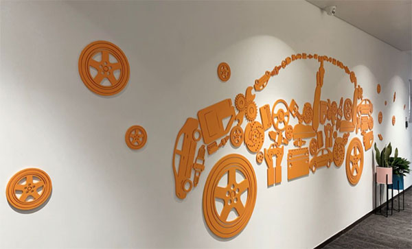 人人車(chē)文化墻