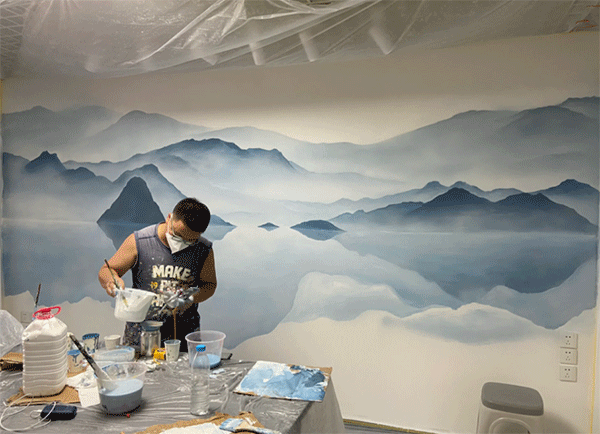 噴繪墻怎么設計才好看呢？設計噴繪墻畫的兩大要點